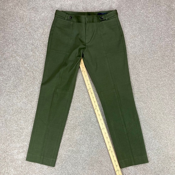 Banana Republic Sloan Utility Pants Womens 6 Olive Green Slim Fit Stretch Office - Picture 10 of 15